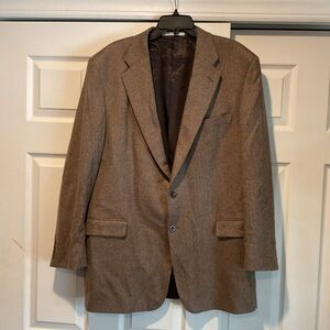 Loro Piana x Hickey Freeman Men’s Cashmere Brown Herringbone Sport Coat Jacket